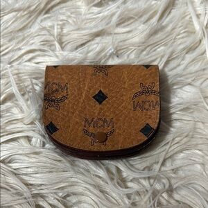 MCM Brown Leather Coin Purse